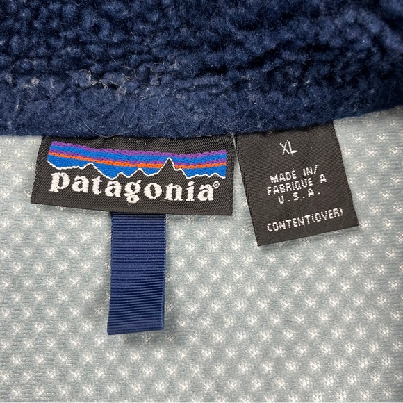 VTG 1999 Patagonia Made in USA Retro-X Fleece Vest Navy Blue Style 23044 FA99 XL - Picture 3 of 5